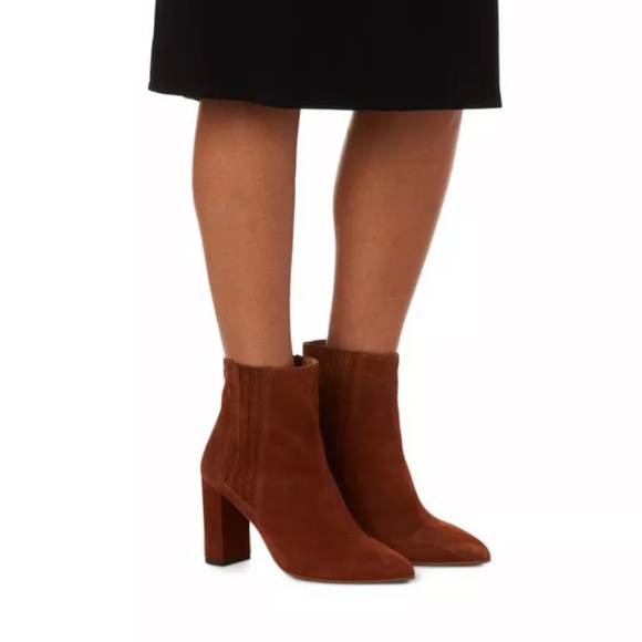 AQUATALIA Sierra Weatherproof Suede Leather Ginger women 8.5 New - Picture 2 of 12